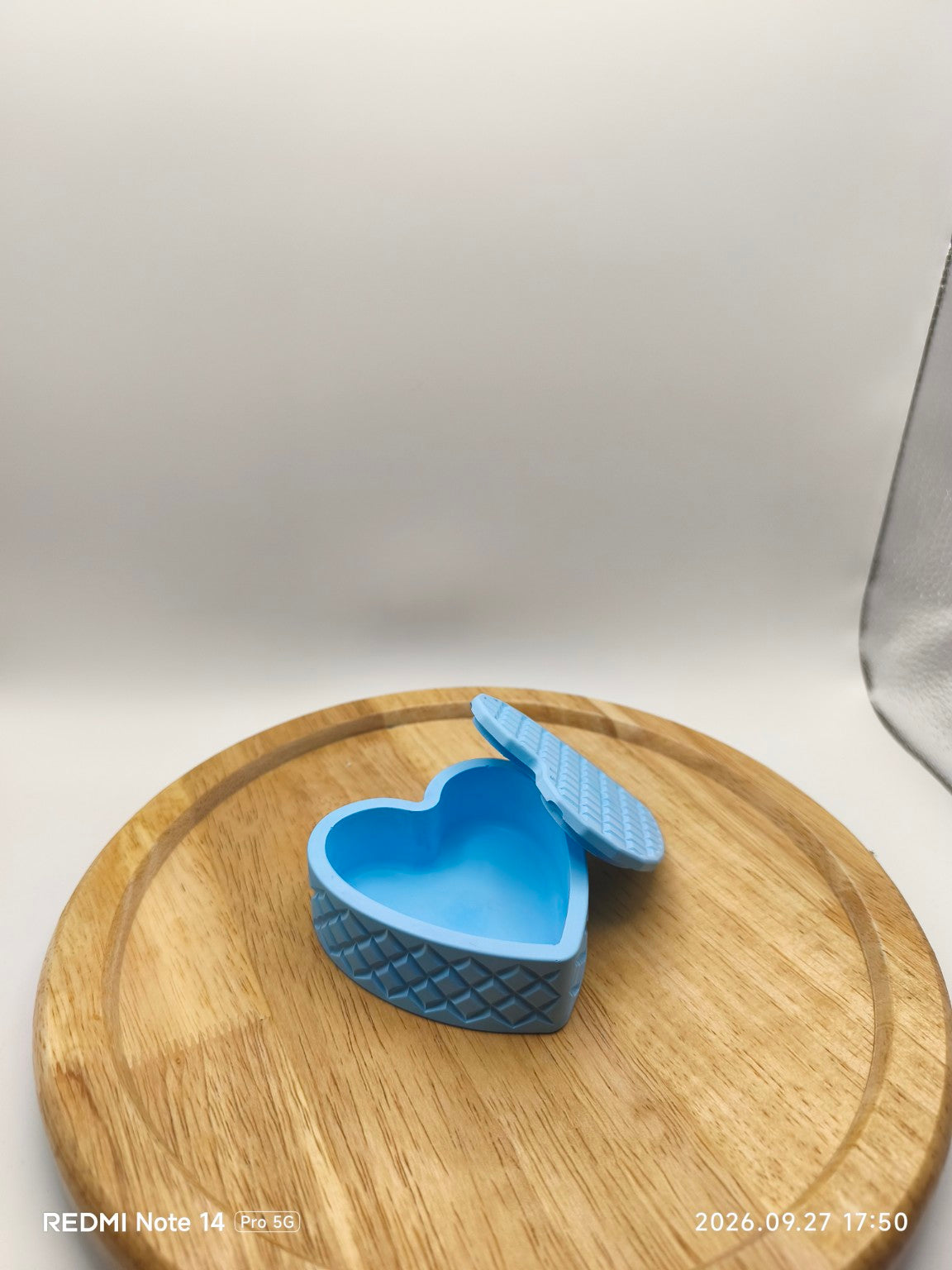 pot cœur bleu