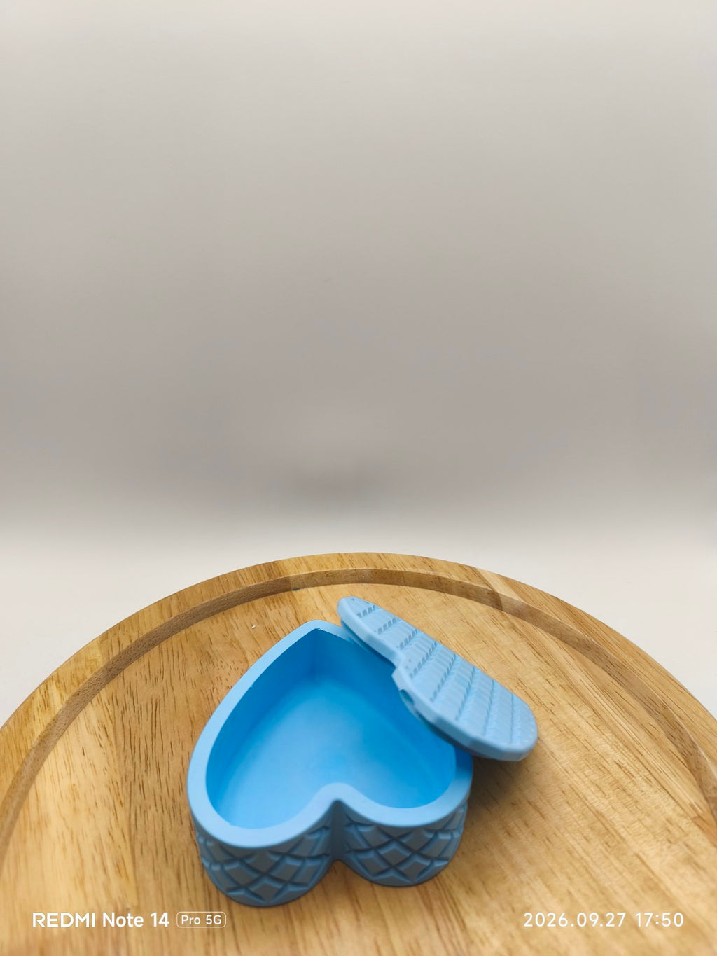 pot cœur bleu